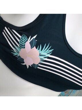 Old Navy Active Womens Floral Print Mesh Racerback Sports Bra XL
